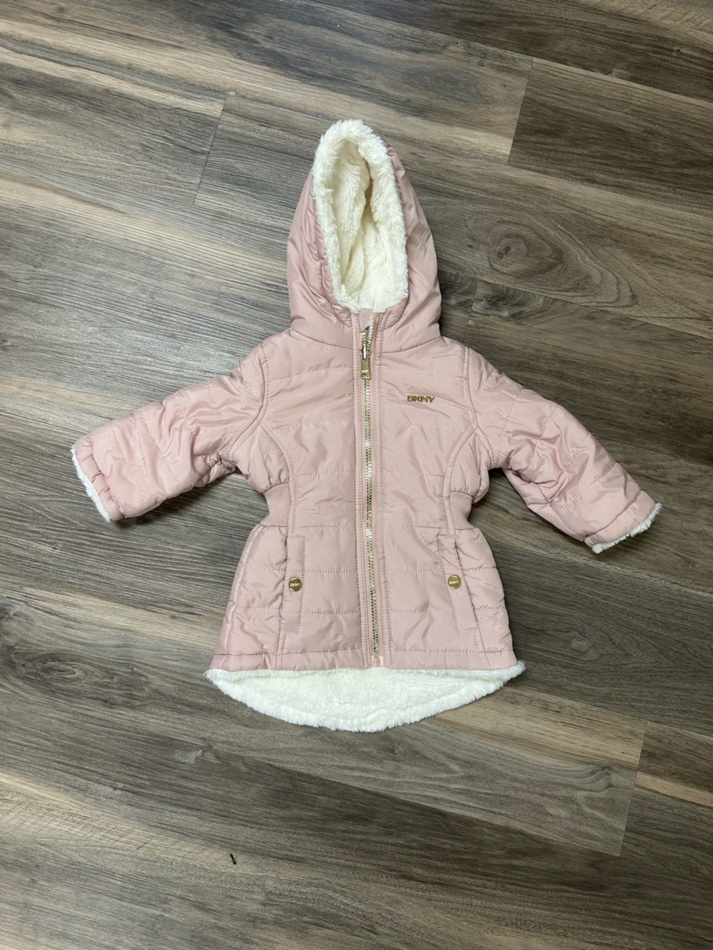 DKNY Pink Reversible Winter Jacket